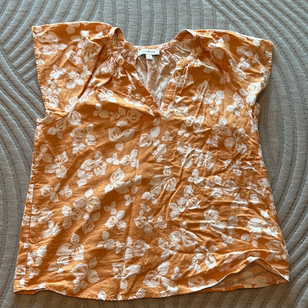 Floral orange top